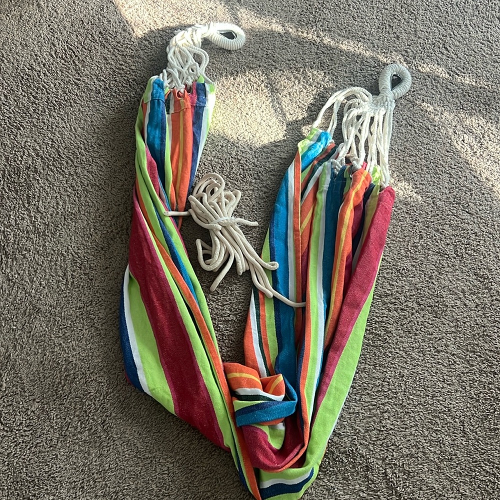 SOLD.  Cotton Brazilian hammock for single person